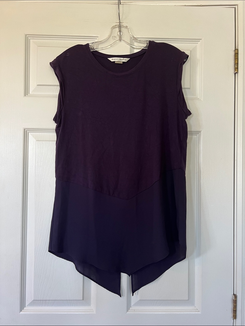 Sleeveless Layered Tunic in Deep Eggplant